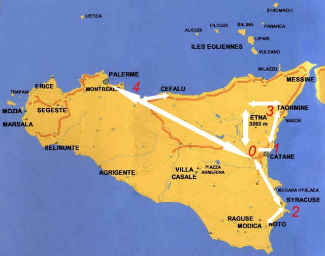 Carte Sicile