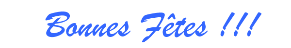 Bonnes fêtes !